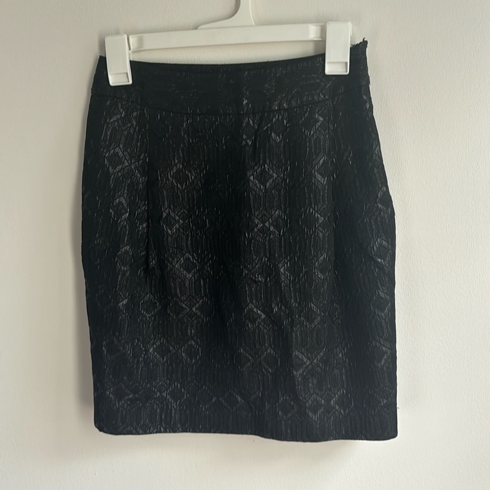 Black Jacquard Tory Burch Pencil Skirt